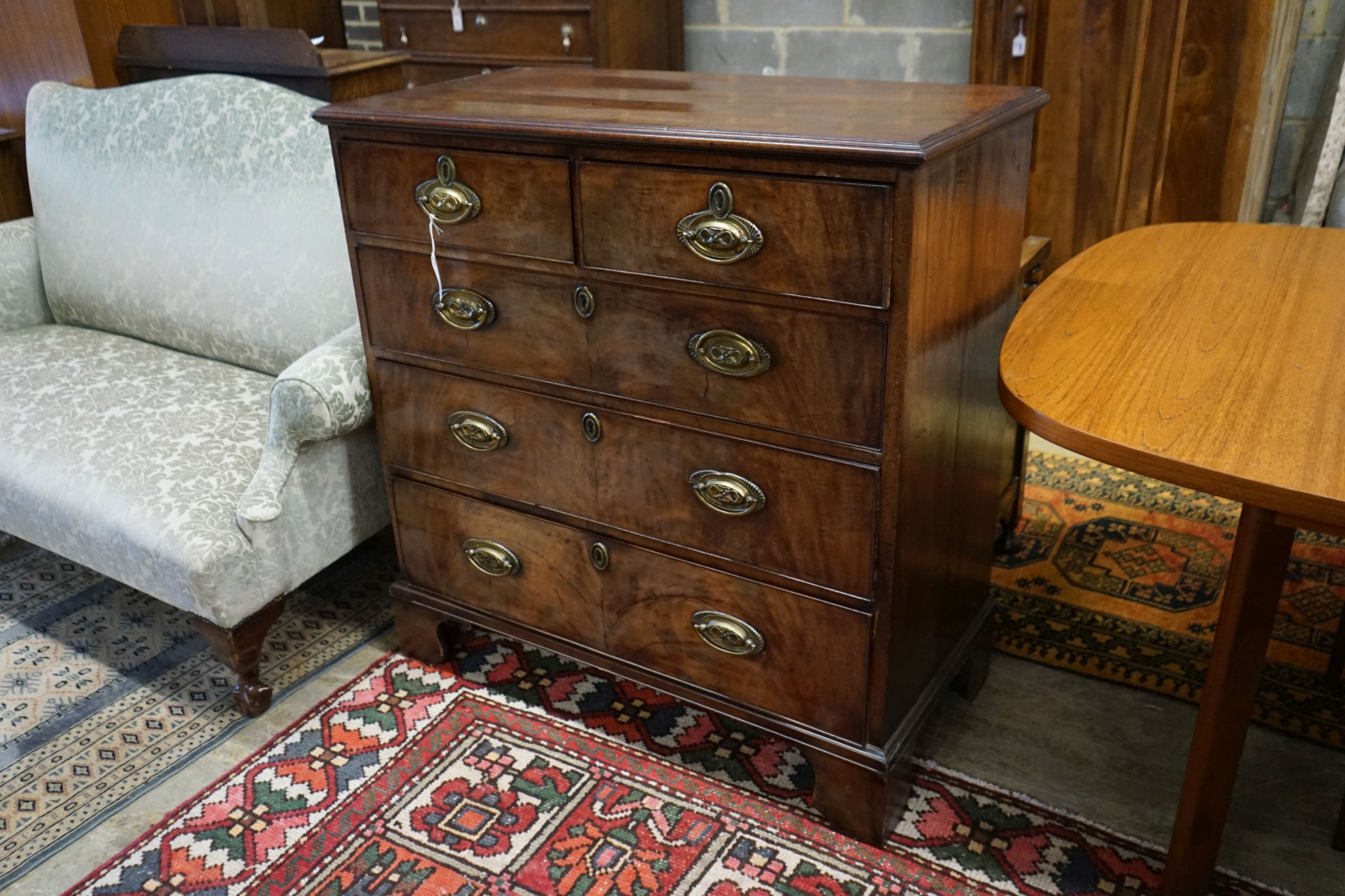 A George IV mahogany chest, width 100cm, depth 50cm, height 104cm
